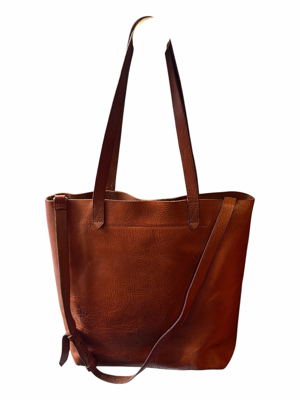 Madewell Leather Tote in Warm Chestnut Brown - Picture 2 of 8